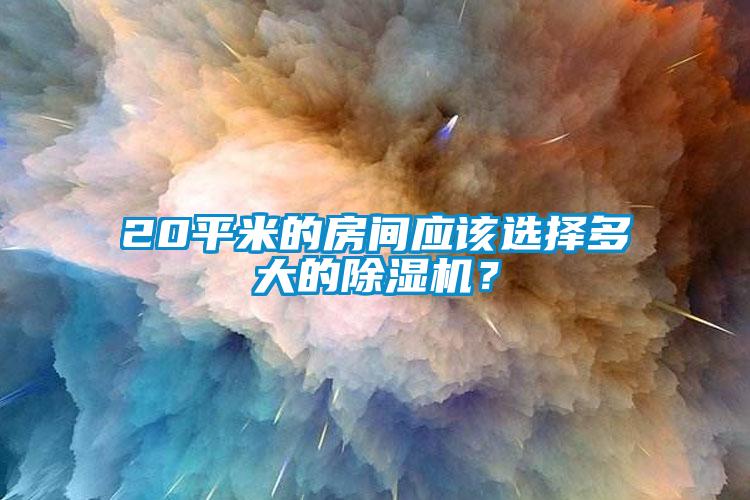 20平米的房間應該選擇多大的除濕機？