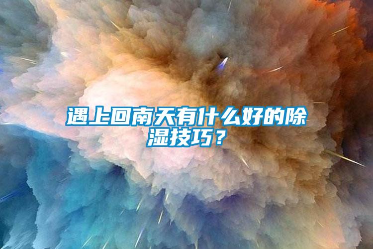 遇上回南天有什么好的除濕技巧？